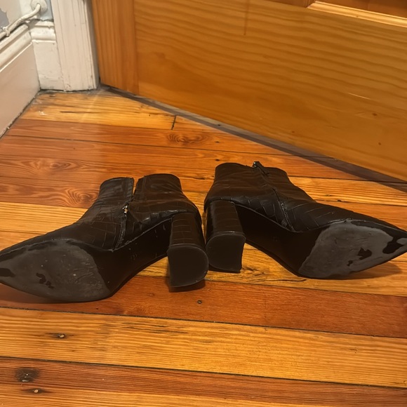 Alice + Olivia Black Leather Booties - Picture 7 of 7